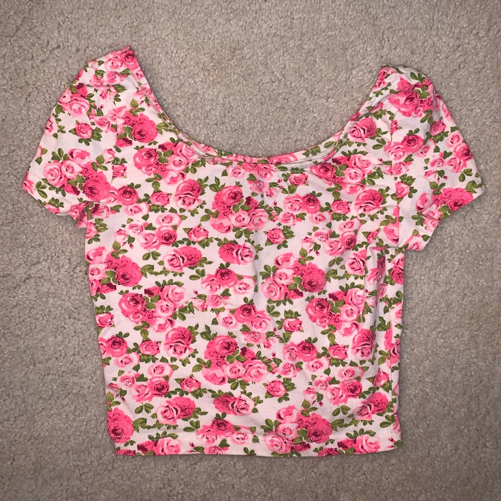 Charlotte Russe rose crop top